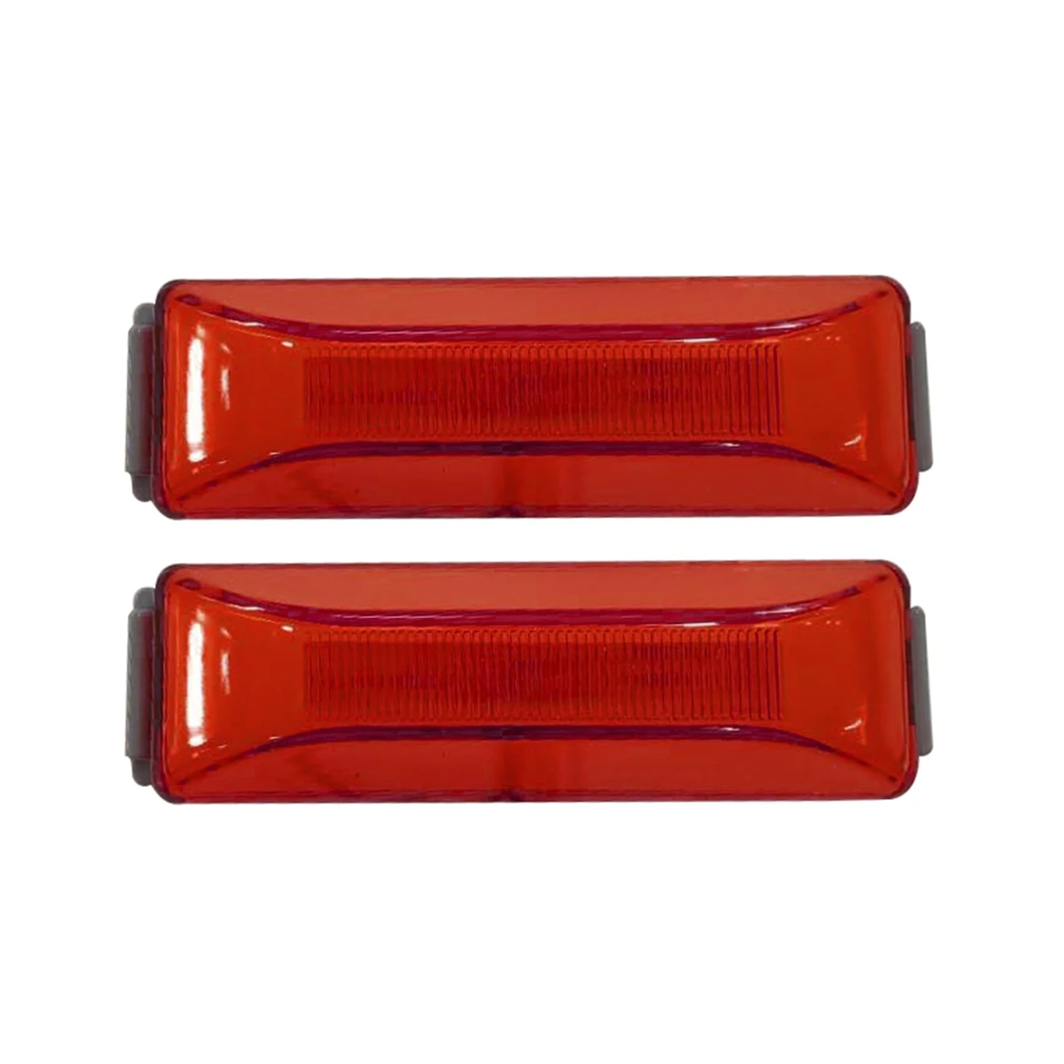 Par De Plafones Rectangulares Rojos Con 4 Leds, Ojo De Ángel, Alta, Baja Y Estrobo Tunix