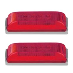 Par De Plafones Rojos Rectangulares Con 10 Leds Tunix
