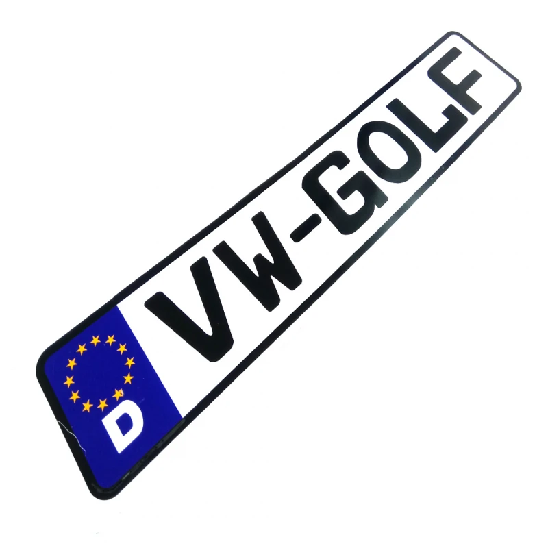 Placa Estilo Europa Para Modelos Golf - Imagen 2