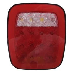 Plafon Cuadrado Con Ojo De Angel Tipo Gel Y 16 Leds, Alta, Baja Y Estrobo Tunix