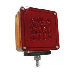 Plafón Izquierdo Cuadrado Con 35 Leds, Ojo De Angel Tipo Gel, Doble Cara Ambar Y Rojo Tunix