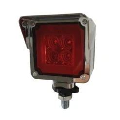 Plafón Izquierdo Cuadrado Con 4 Leds, Ojo De Angel Tipo Gel, Doble Cara Ambar Y Rojo Tunix