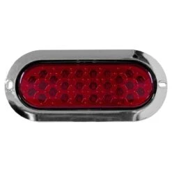 Plafón Ovalado Con 26 Leds Con Estrobo Rojo. Tunix