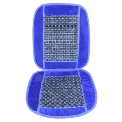 Respaldo De Bolitas Con Marco De Velour Azul Tunix Para Asientos