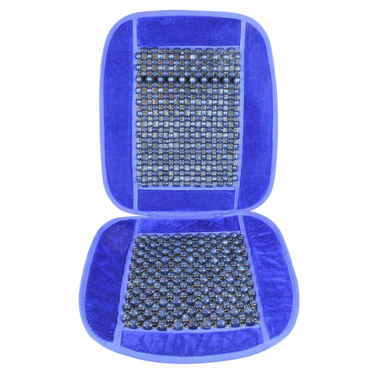 Respaldo De Bolitas Con Marco De Velour Azul Tunix Para Asientos