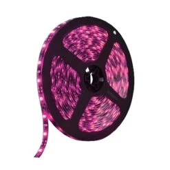 Rollo De 5 Metros 3528 Con 60 Leds De Fondo Negro Con Rosa Tunix