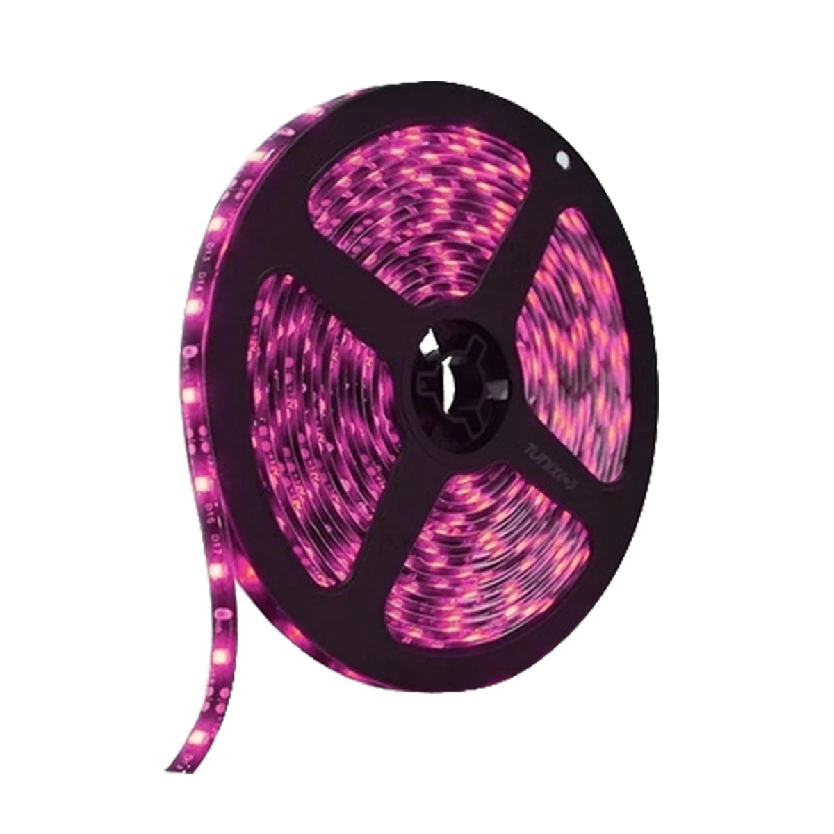 Rollo De 5 Metros 3528 Con 60 Leds De Fondo Negro Con Rosa Tunix