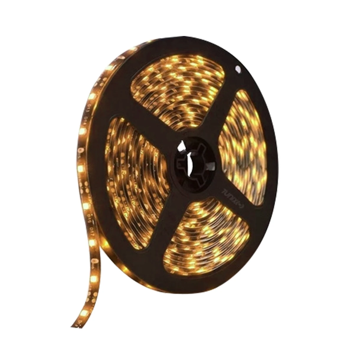 Rollo De 5 Metros 5050 Con 60 Leds De Fondo Negro Con Amarillo Tunix