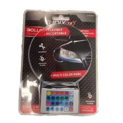 Rollo De 5 Metros Con 30 Luces LED RGB Multicolores, Fondo Negro Y Control Remoto Tunix