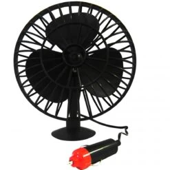 Ventilador Individual De 5 Pulgadas Con Chupón Fijador Y Conector A Encendedor Tunix
