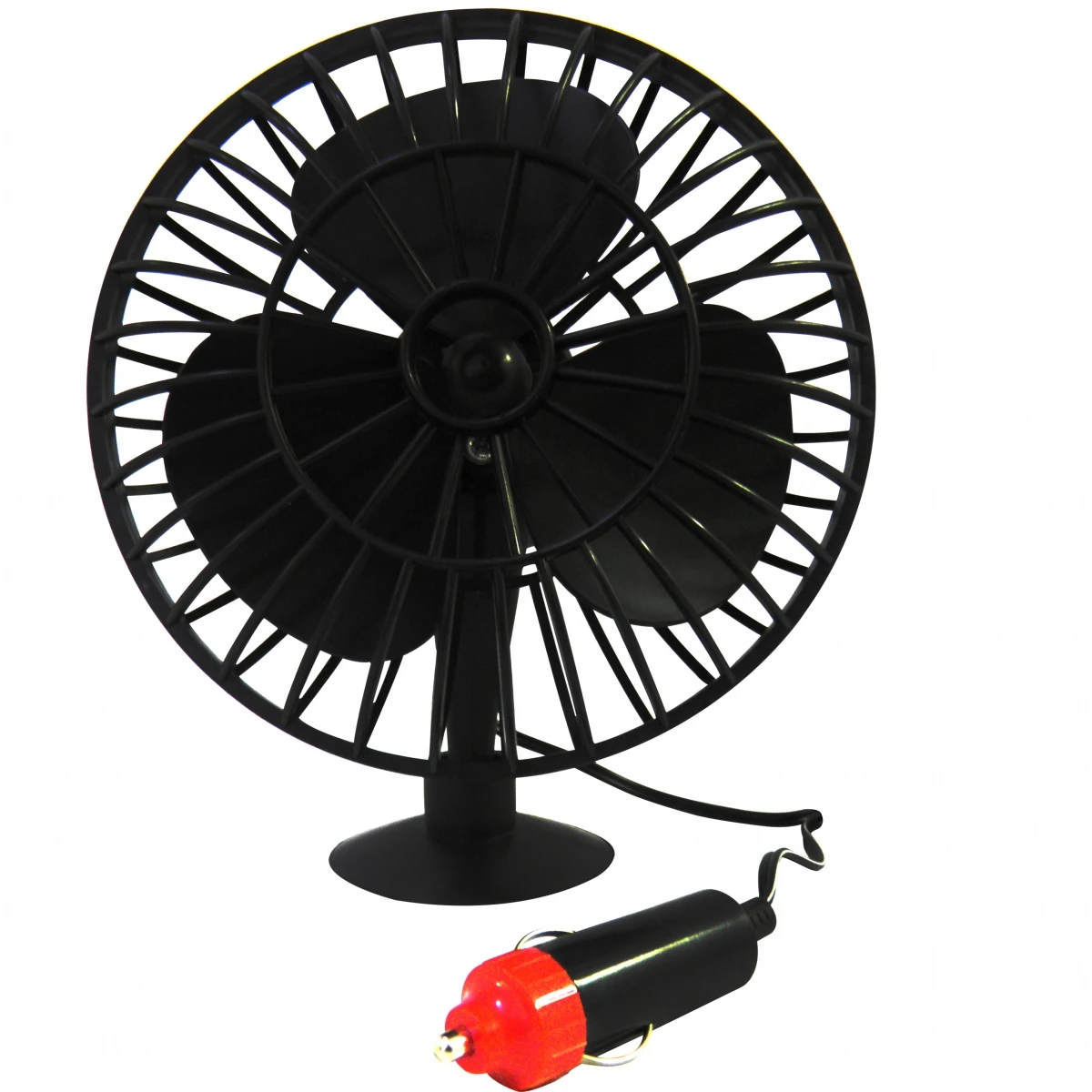 Ventilador Individual De 5 Pulgadas Con Chupón Fijador Y Conector A Encendedor Tunix